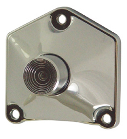 V-FACTOR Solenoid Covers With Starter Button — Chrome Plated Pyramid Style Cover — 17758