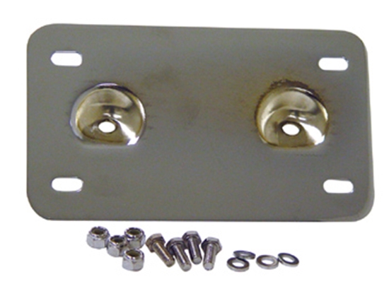 V-FACTOR Lay Back License Plate Mount — Chrome Plated Mount — 13270