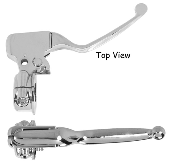 V-FACTOR Clutch Lever Assembly — Chrome Plated Complete Clutch Lever Assembly — 43330