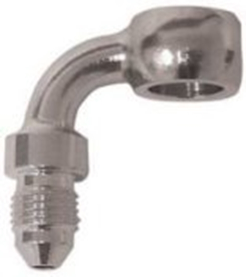 Goodridge Chrome 90-Degree 12mm Banjo to #3 Adapter — 45727