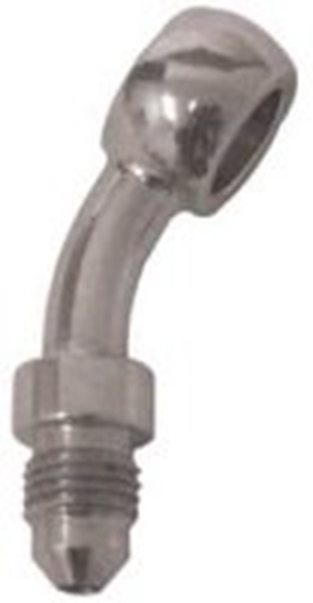 Goodridge Chrome 35-Degree 12mm Banjo to #3 Adapter — 45725