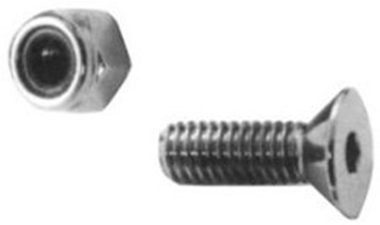 Colony Brake Disc Mounting Hardware — Complete Hardware Kit Chrome Plated Flat Head Allen — 57123