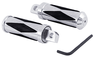 V-Factor Diamond Rail Footrests — Small Male Mount (Pair)
