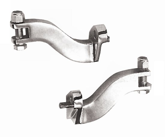 V-FACTOR Passenger Footpeg Mount Kit — Chrome Plated Kit — 24135