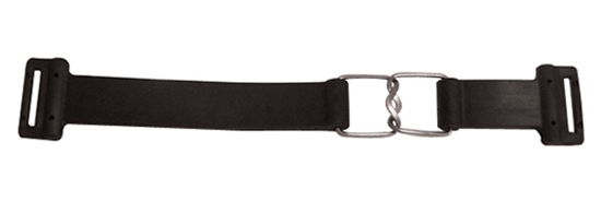V-FACTOR Rubber Battery Straps — Non-Ribbed Two-Piece, 10 1/2" Long with a Quick Disconnect — 10204