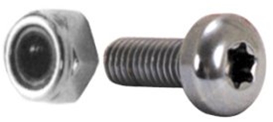 Colony Brake Disc Mounting Hardware — Complete Hardware Kit Chrome Plated Torx Head — 58300