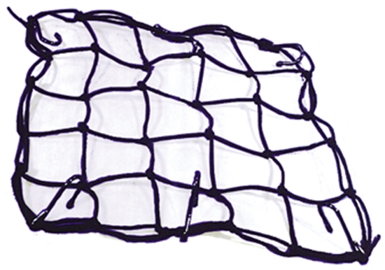 V-FACTOR Black Cargo Net — 12 × 12 Inches — 04222