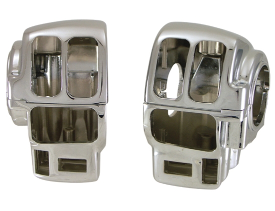 V-FACTOR Chrome Handlebar Switch Housing Kit — 13365