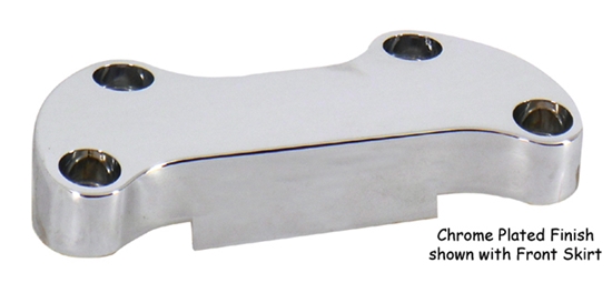 V-FACTOR Upper Handlebar Clamp — Chrome Plated Plain style with front skirt — 41207