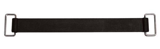 V-FACTOR Rubber Battery Straps — Ribbed One-Piece, 10 1/2" Long — 10201