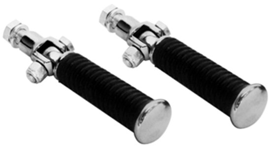 V-FACTOR Passenger Footrest Set — Chrome Plated Passenger Footrest Set — 24204