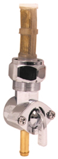V-FACTOR Fuel Valves — Chrome Plated, Straight Outlet, High Flow — 80202
