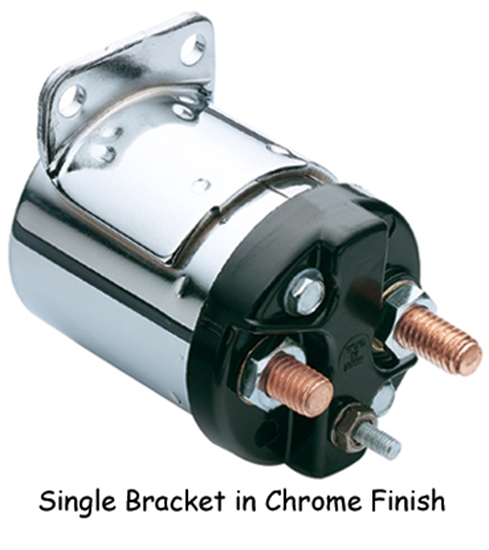 Power House Plus Chrome Single-Bracket Starter Solenoid — 17774