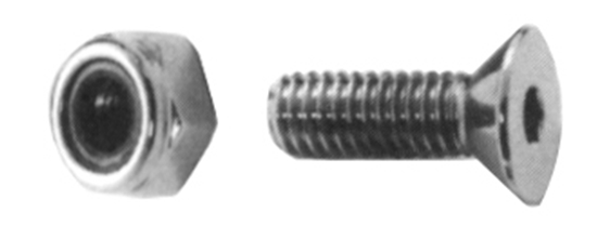 Colony Brake Disc Mounting Hardware — Chrome Plated Flat Head Allen — 57131