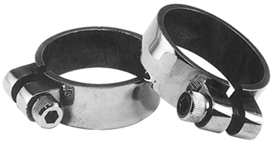 V-FACTOR Super Exhaust Port Clamps — Chrome Plated Pair — 98007