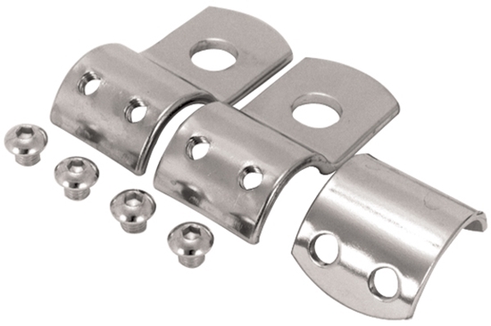 V-FACTOR Chrome Frame Clamp — 1-1/2 Inch Tubing — 22902
