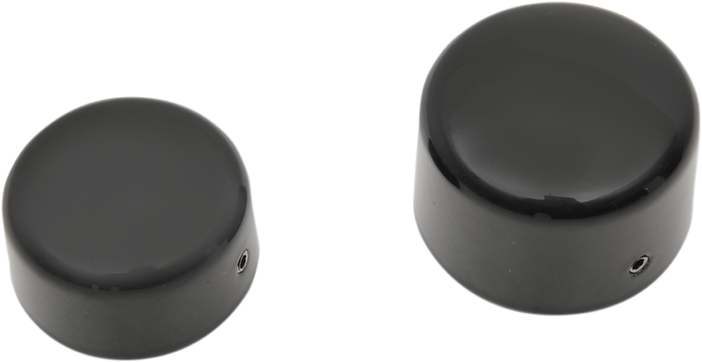 Drag Specialties Axle Caps - Black - Rear - Pair