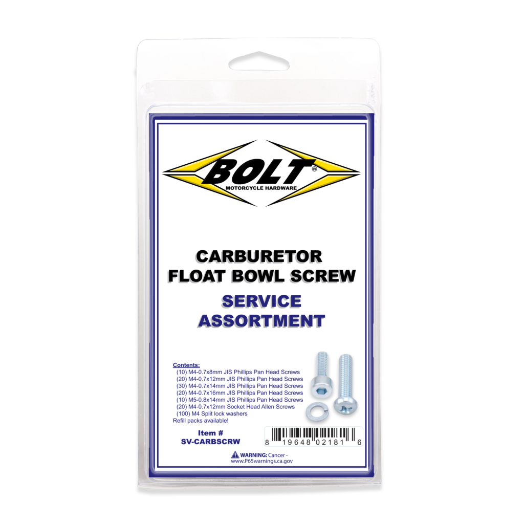 BOLT Carburetor Float Bowl Screws Assortment 210 Piece Kit — SV-CARBSCRW