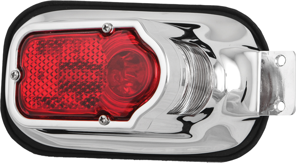 HARDDRIVE Taillight Tombstone Stk Chrome OE#68003-47