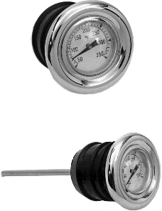 HARDDRIVE Oil Dip Stick W/Temp Gauge White 1984-99 Softail Models