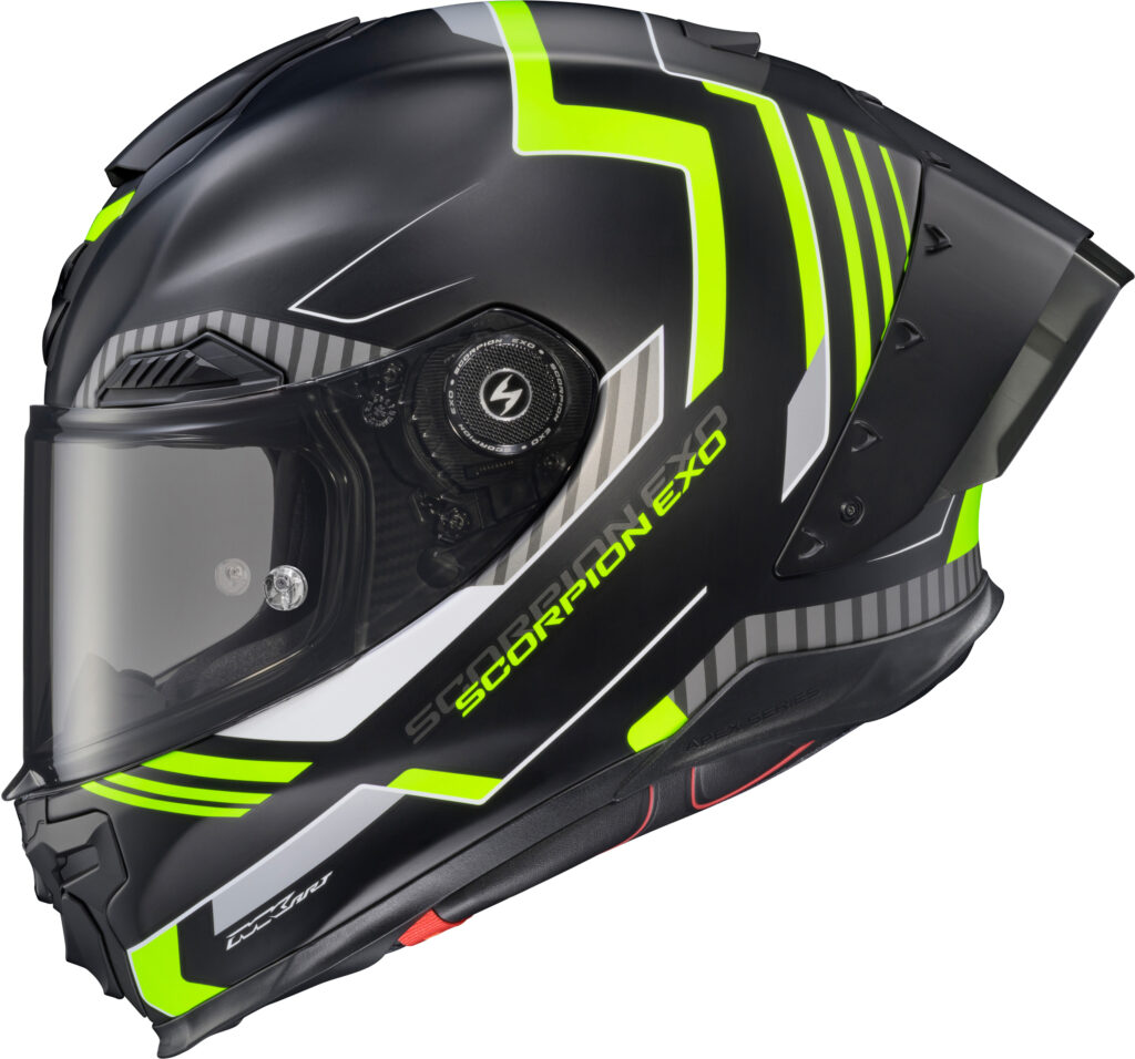 SCORPION EXO EXO-WARP ATARAX Full-Face Helmet — Black/Hi-Vis