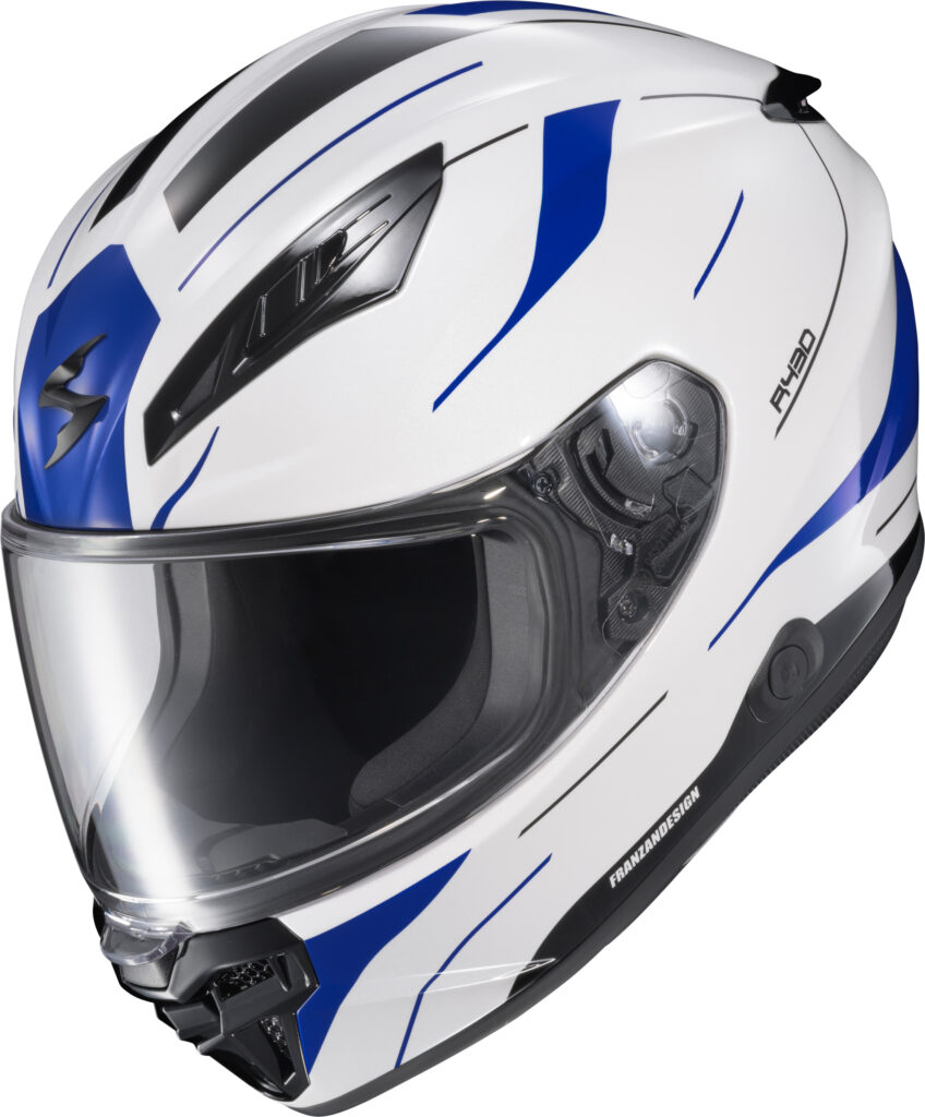 SCORPION EXO EXO-R430 CUTLASS Full-Face Helmet — White/Blue