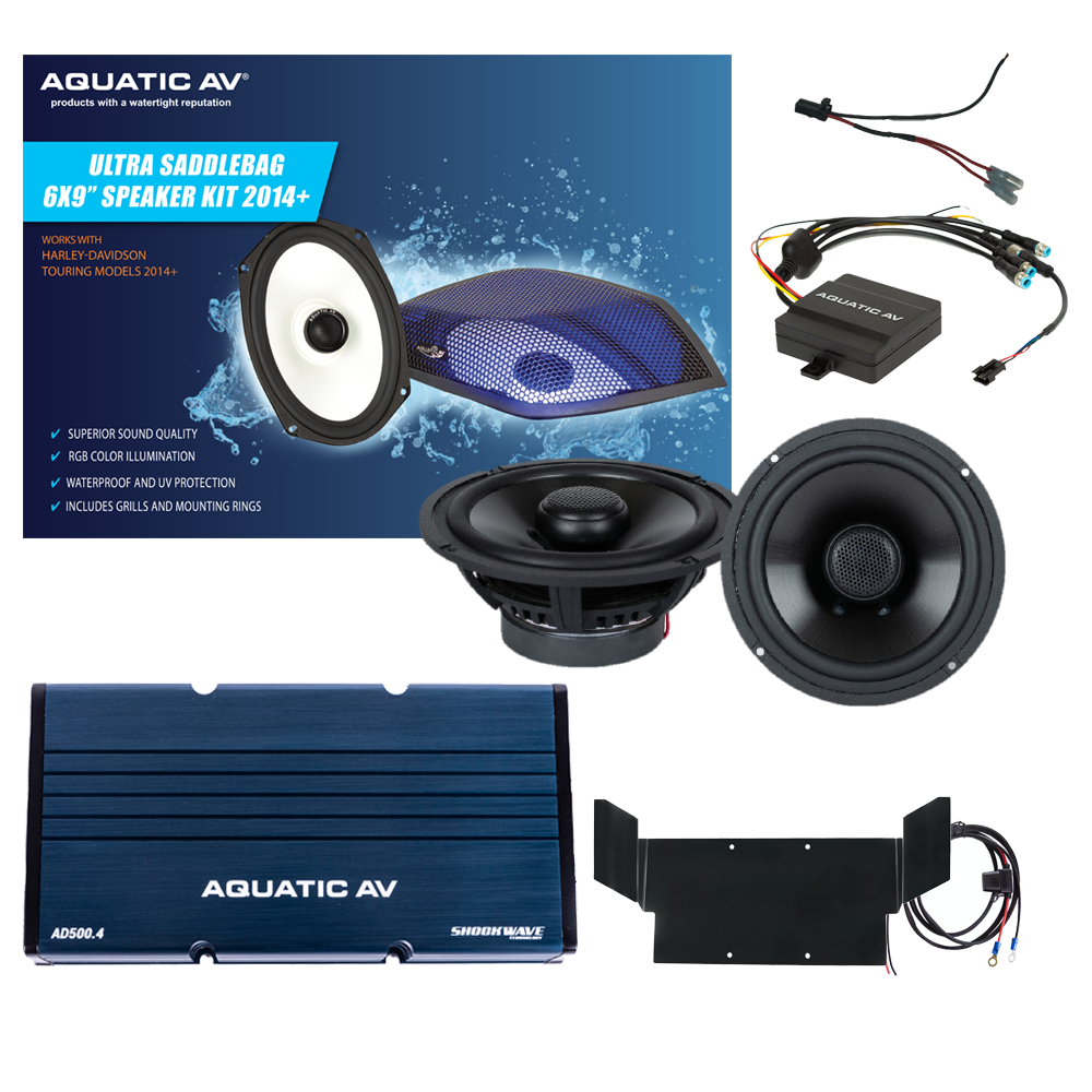 AQUATIC AV Ultra Speaker Kit Flht `98-13 — BT300