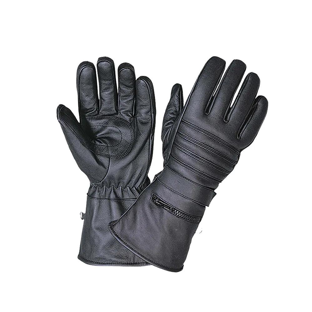 Unik Freehand - Men's Gauntlet Leather Motorcycle Gloves