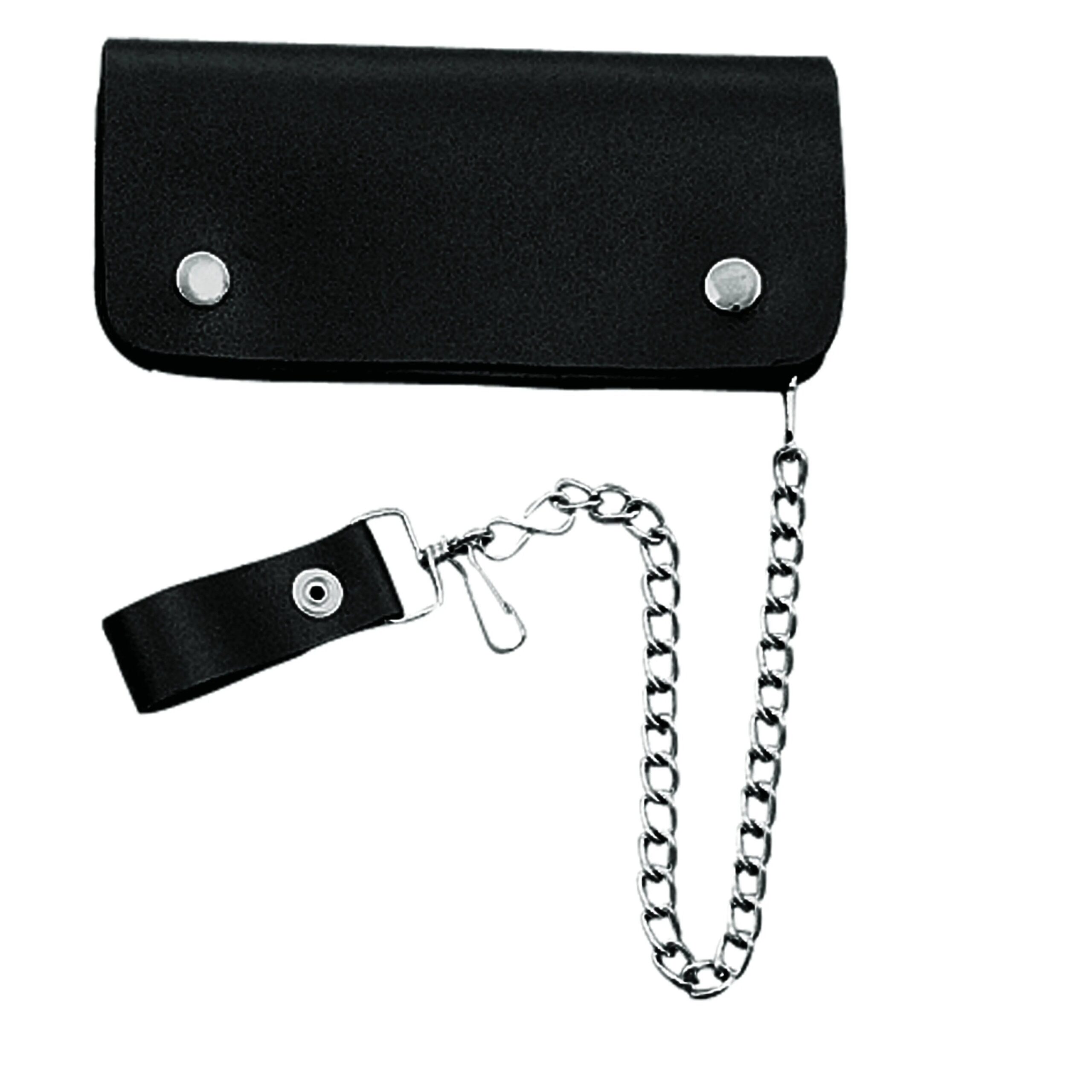 Unik Black Bifold Snap Chain Wallet — 1354.CW