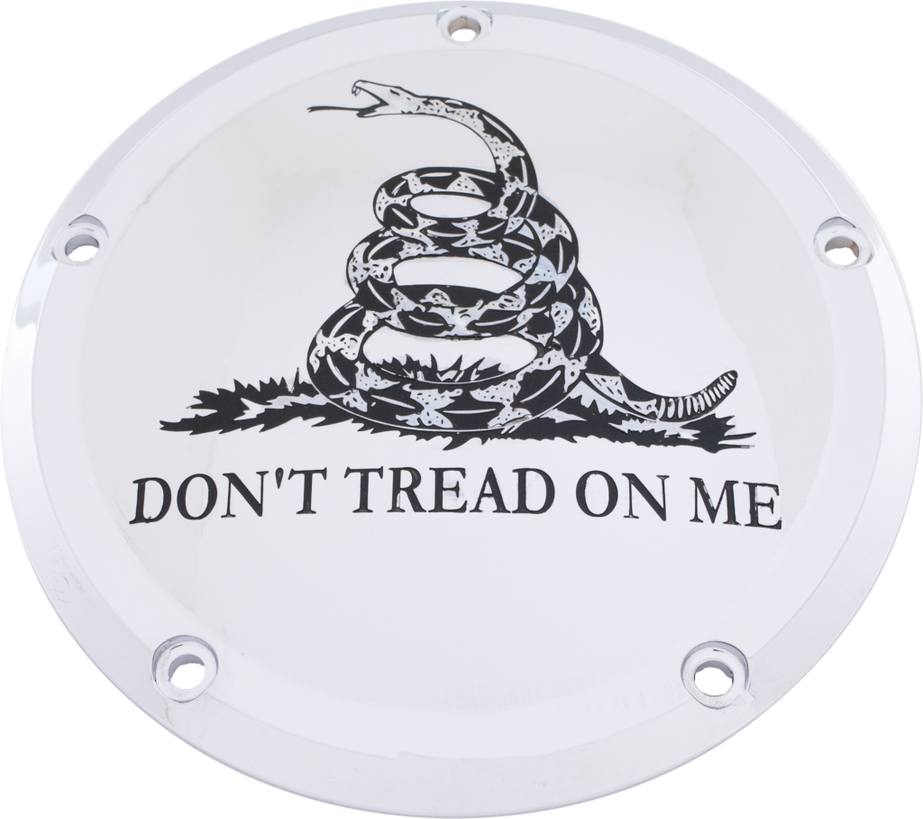 7 M8 Flt/Flh Derby Cover Don'T Tread Chrome