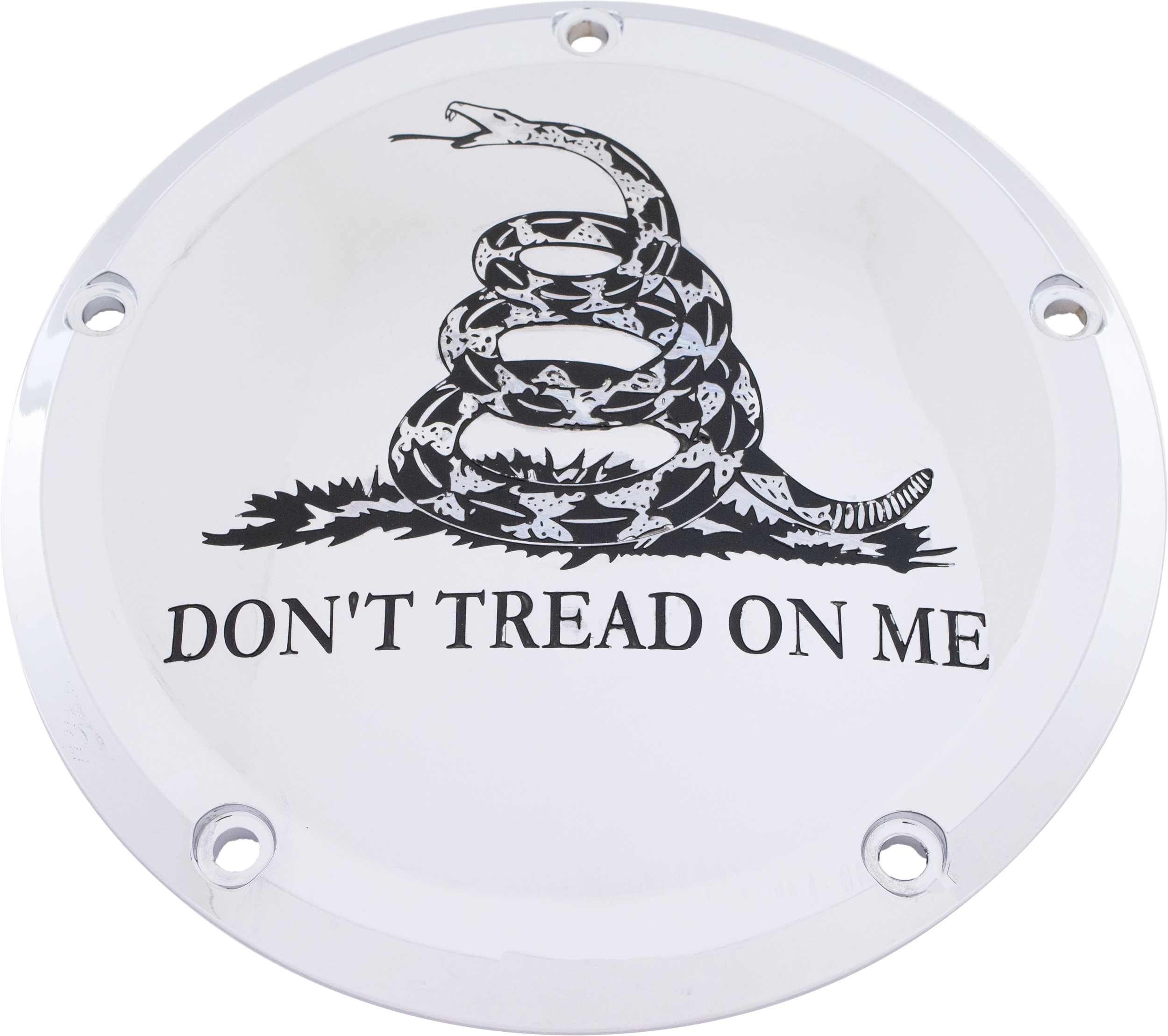 7 M8 Flt/Flh Derby Cover Don'T Tread Chrome