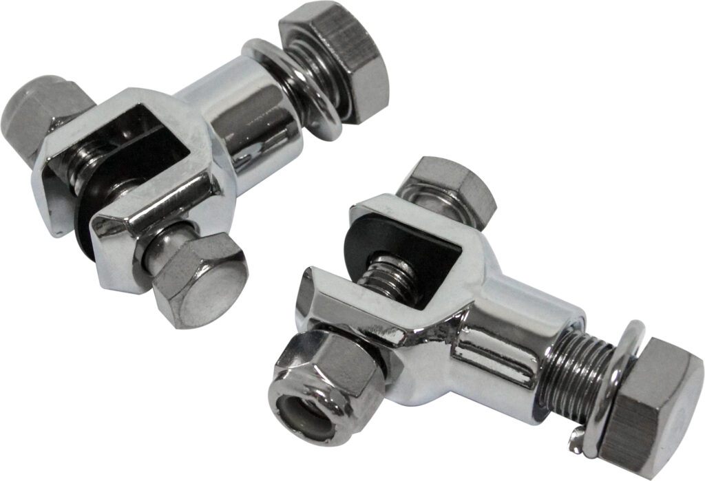 HARDDRIVE Footpeg Clevis Mounts Chrome 3/8"-24 Thread