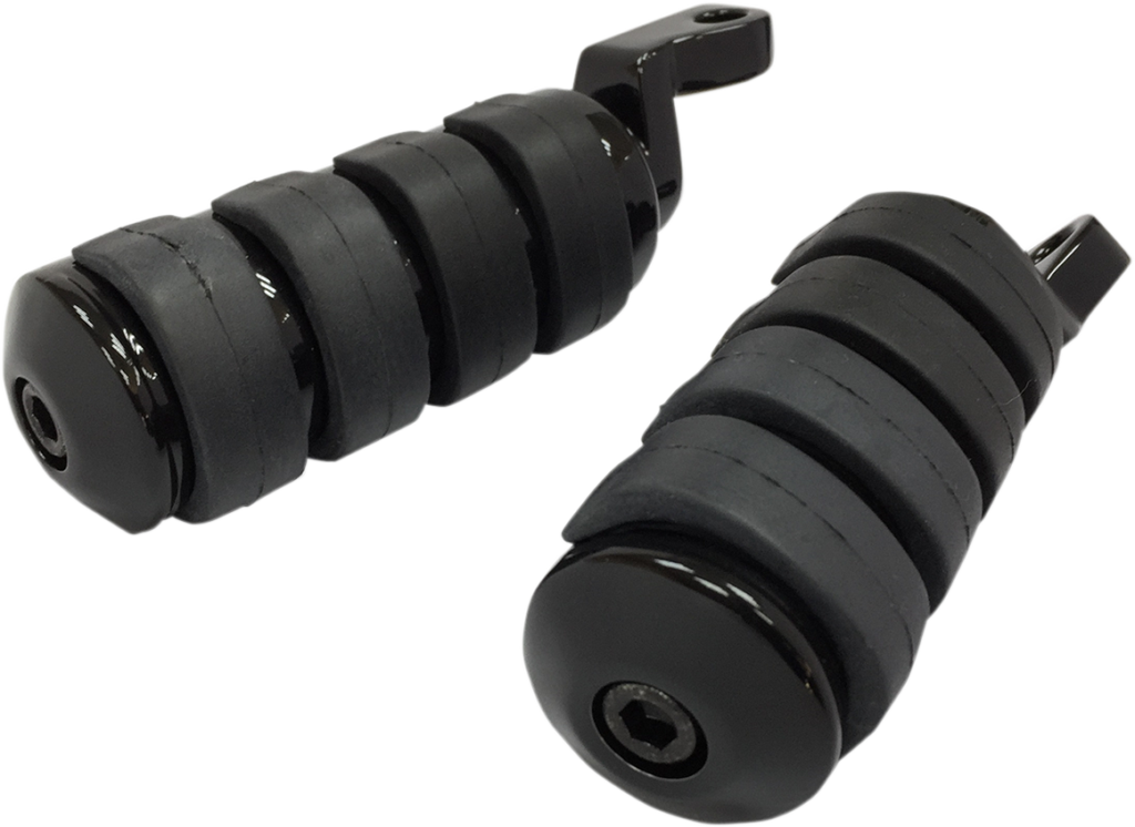 Drag Specialties Soft-Ride Foot Pegs - Large - Black - FX/XL
