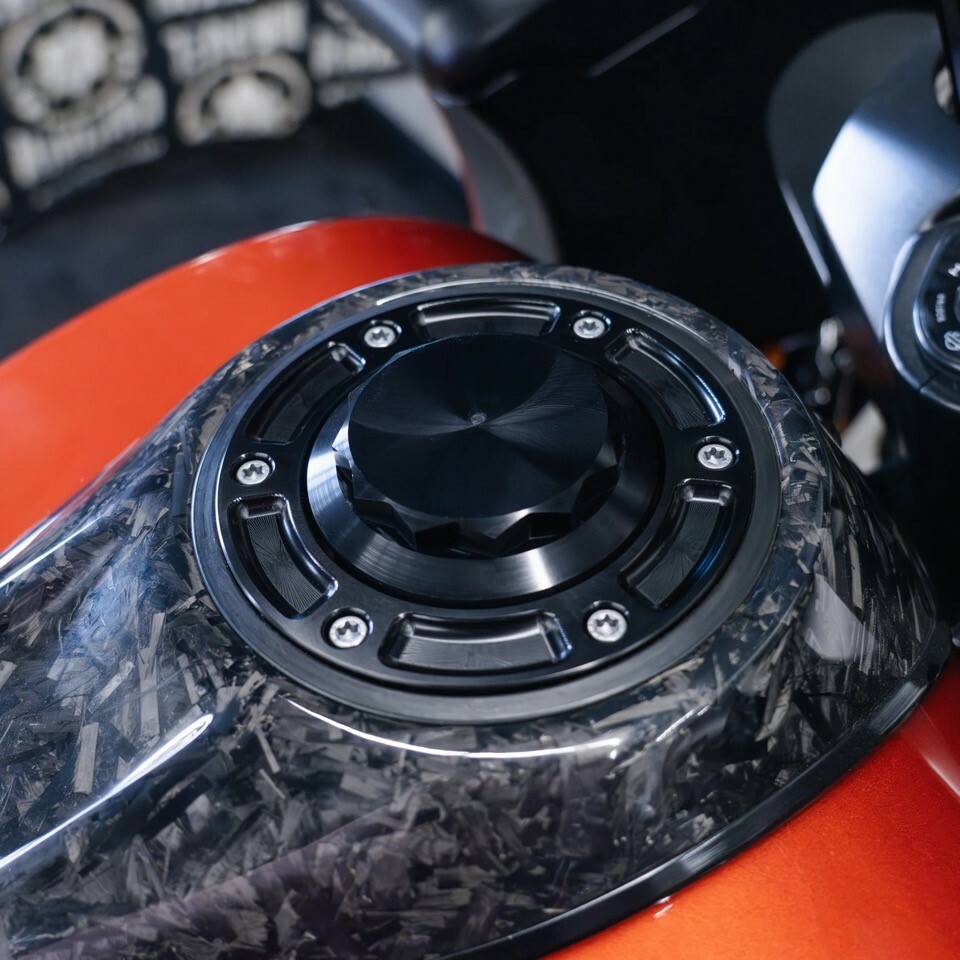 HOFMANN DESIGNS 12 Point Gas Cap Assembly Black Cvo `23-24 — HDB-1084B