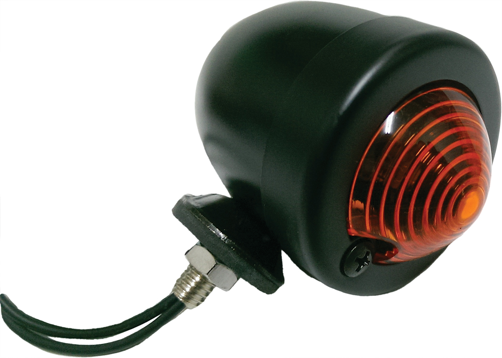 HARDDRIVE Bullet Marker Light Black Amber Lens Dual Filament