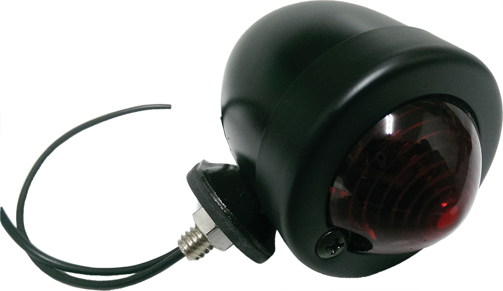 HARDDRIVE Bullet Marker Light Black Red Lens Single Filament