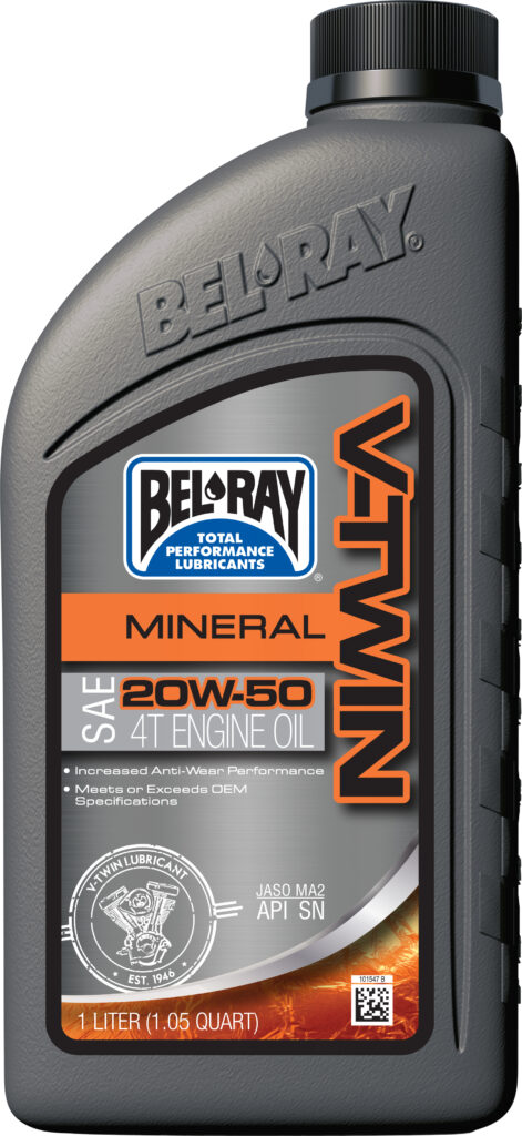 BEL-RAY V-Twin Mineral Oil 20W-50 1L (Sold Each)