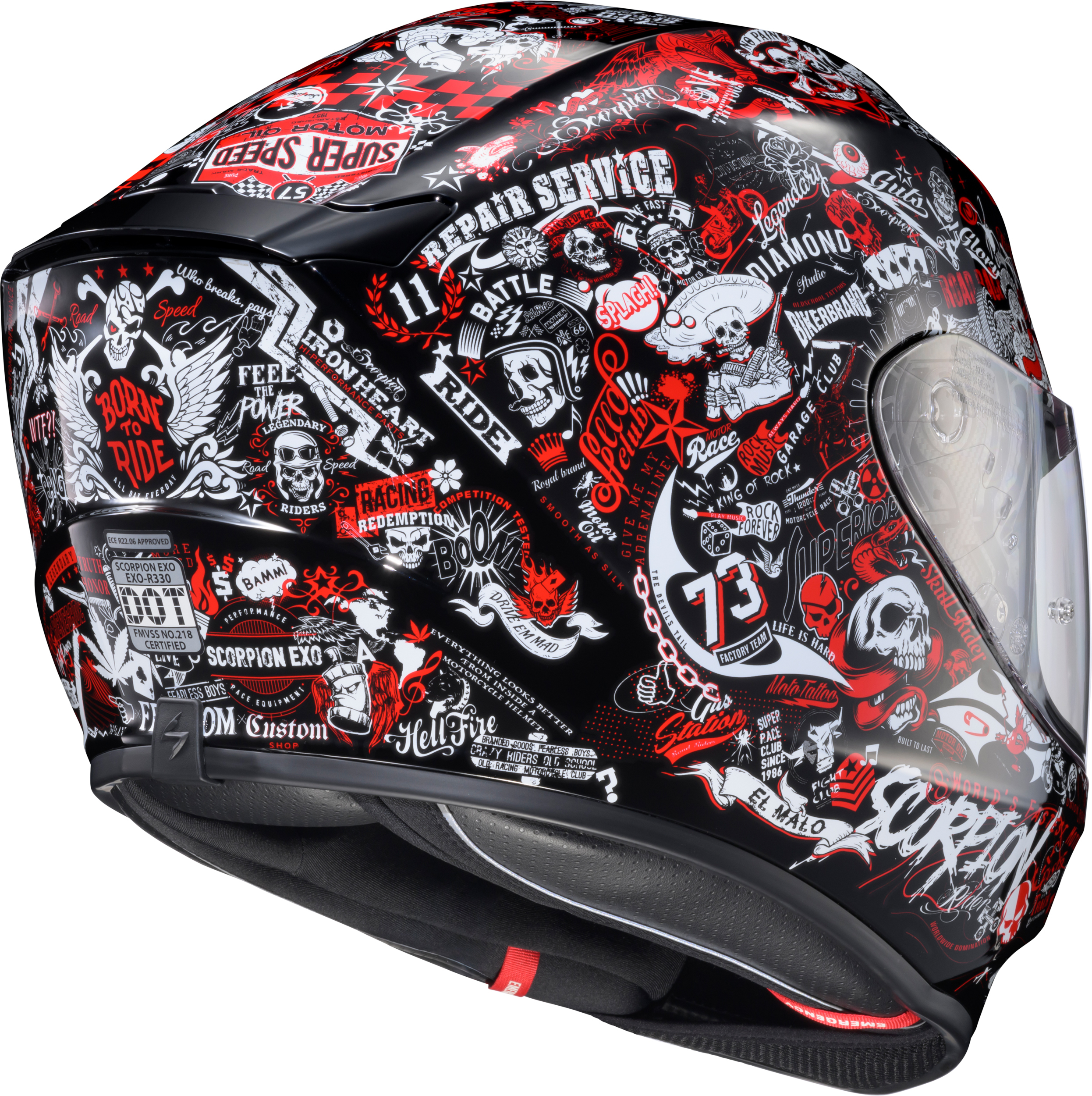 SCORPION EXO EXO-R330 SHAKE 2 Full-Face Helmet — Red