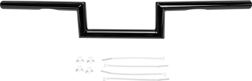 HARDDRIVE 1" Z-Bar Dimpled 4" Gloss Black — 21-225GB