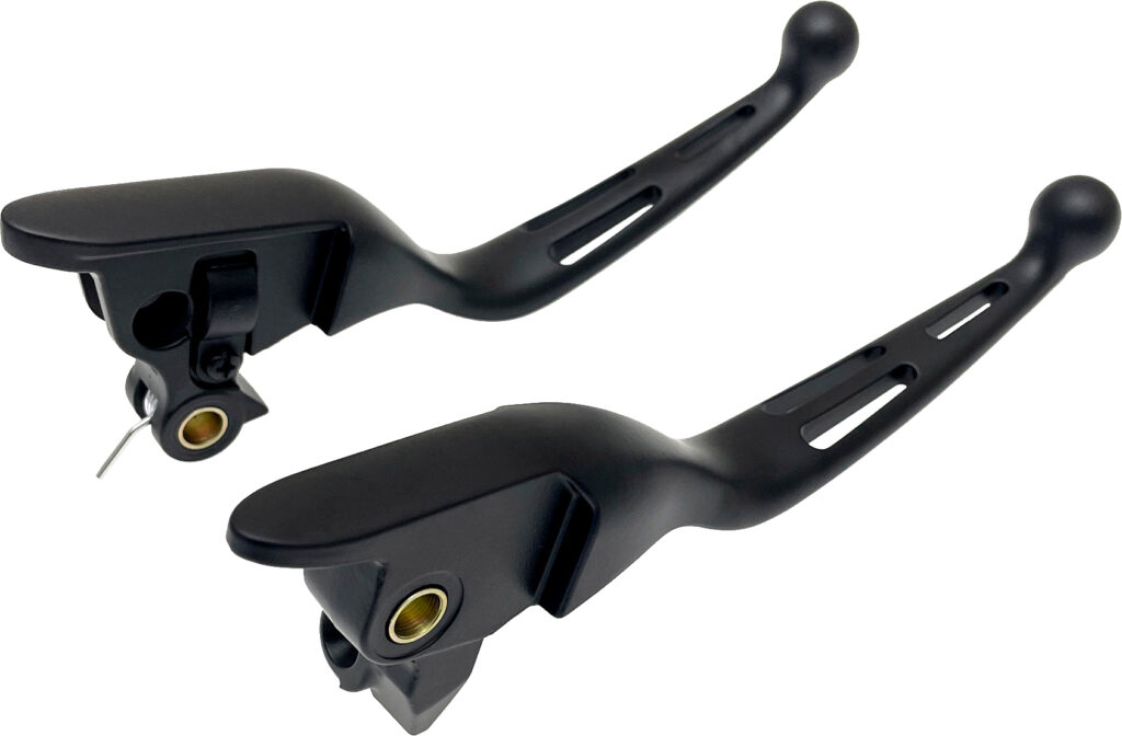 HARDDRIVE 3 Slot Lever Set Black FLT 2021–2025 Cable Clutch — 053847