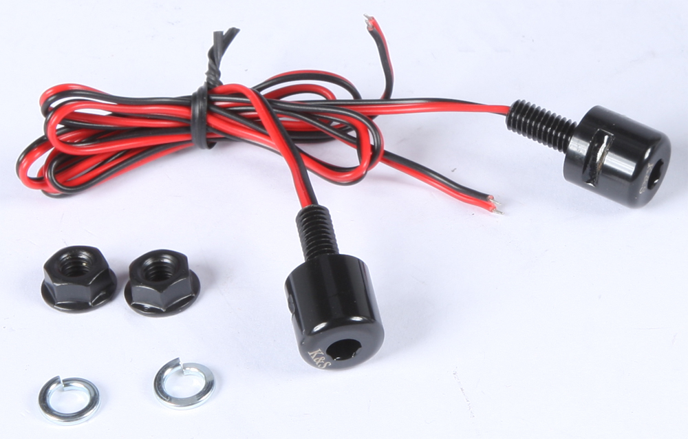 K&S K&S Lighted License Plate Bolt Black