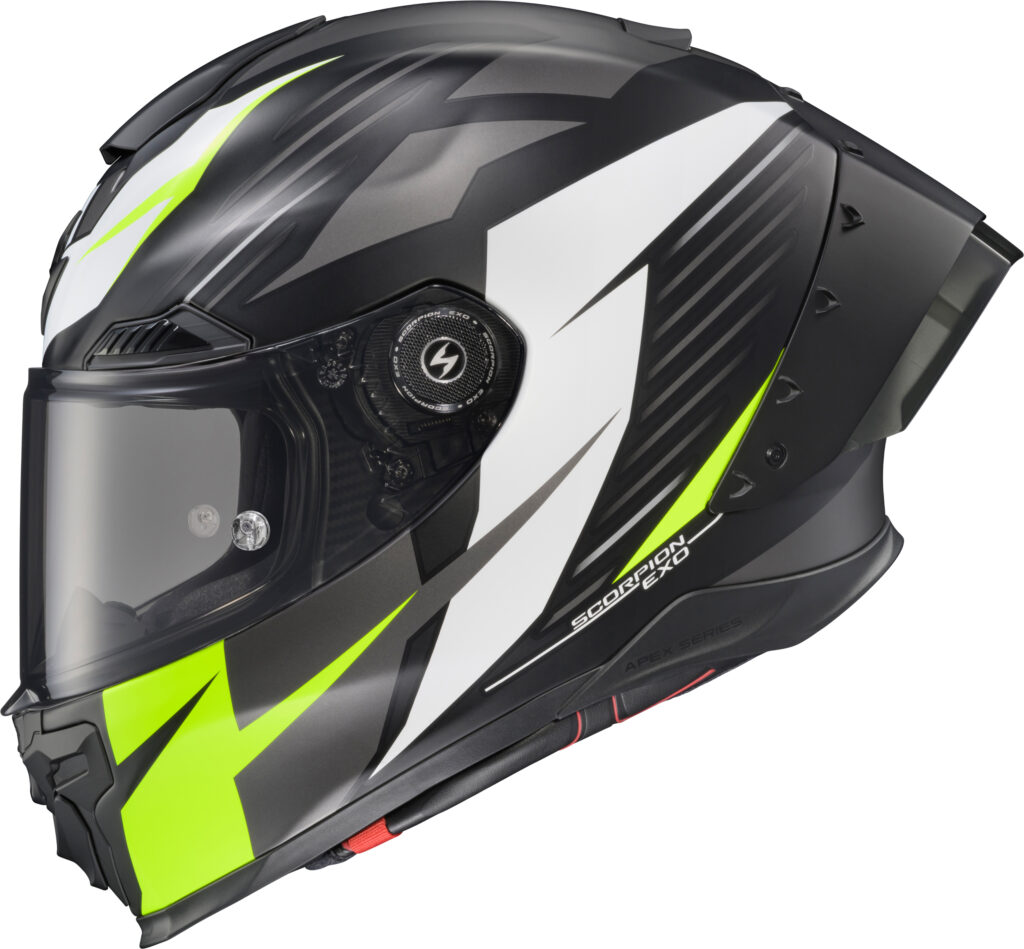 SCORPION EXO EXO-WARP DILITHIUM Full-Face Helmet — Black/White/Hi-Vis Yellow