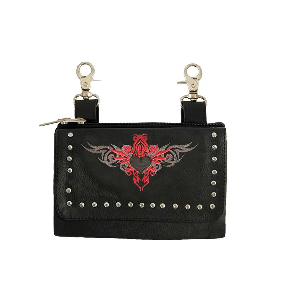 Unik Red Tribal Heart Clip-On Bag — 2156.01