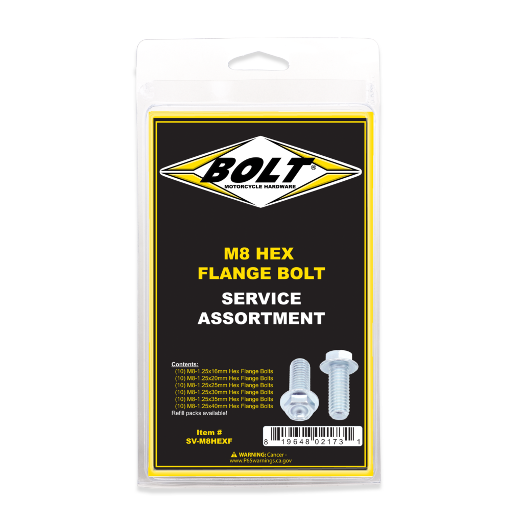 BOLT M8 10 mm Hex Flang Bolt Asst 1 — SV-M8HEXF