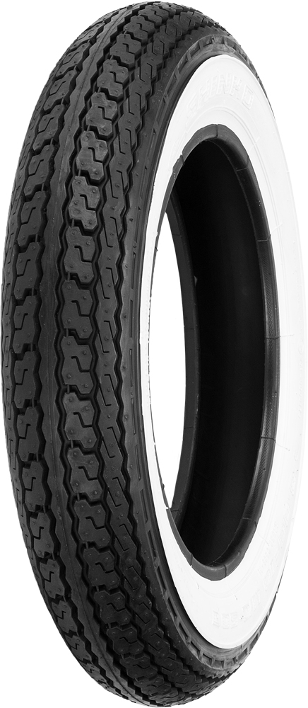 Shinko Sr550 Front/Rear Tire — 3.50-10 59J, White Wall, Whitewall