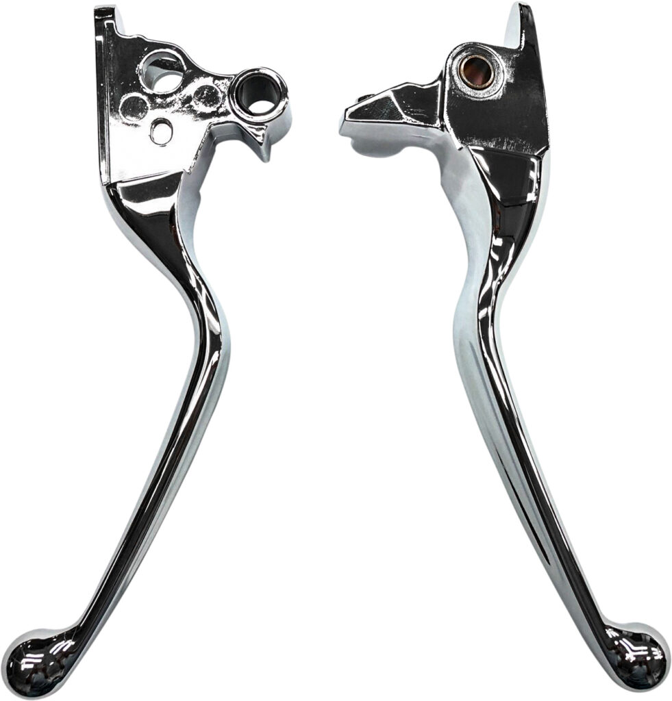 HARDDRIVE Smooth Lever Set Chrome FLT 08-13 W/Cable Clutch