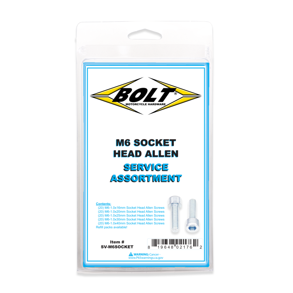 BOLT Smooth Socket Head Allen Bolt Assortment 80 Piece Kit — SV-M6SOCKET