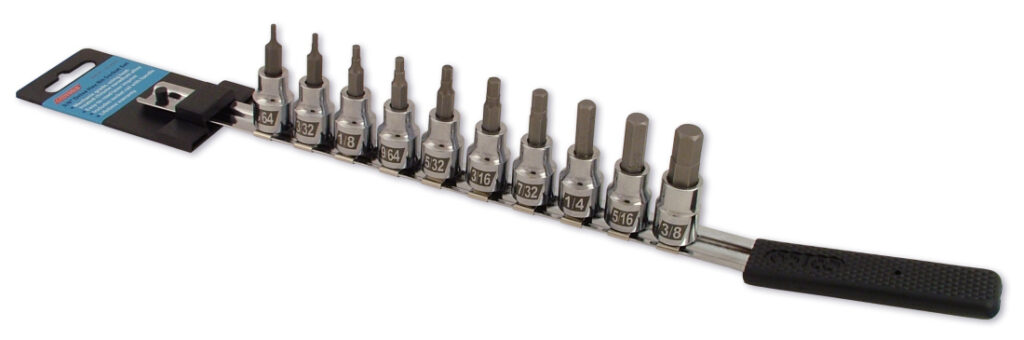 CRUZ TOOLS Socket Bit Set 10Pc Hex Standard — IN38HBS