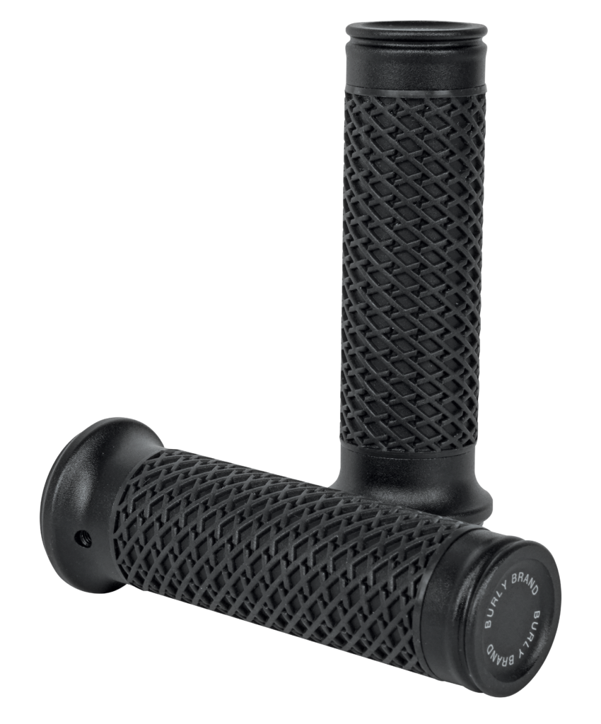 BURLY BRAND Slash Cut Grip Set 7/8" Pr Black — B16-1001B