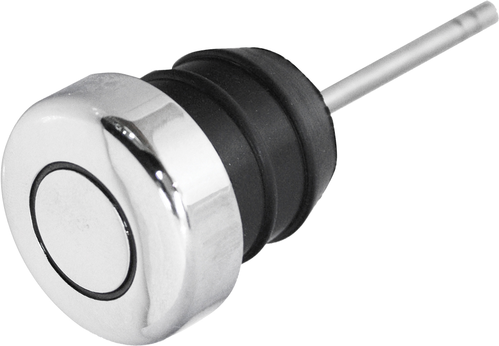 HARDDRIVE Oil Tank Rubber Filler Plug Chrome Short Dipstick 2.5"